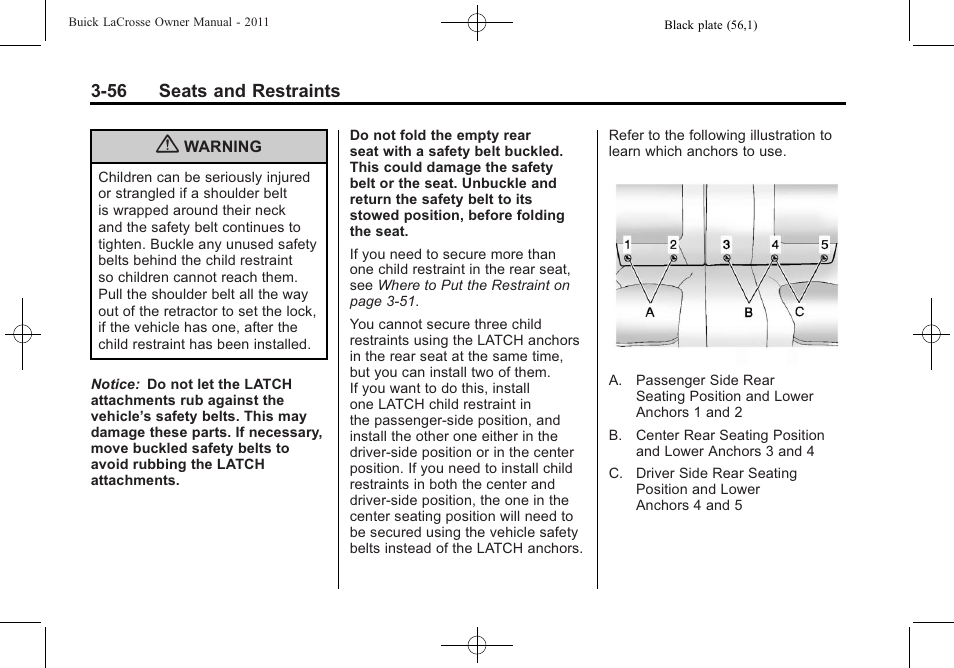 Buick 2011 Lacrosse User Manual | Page 110 / 462