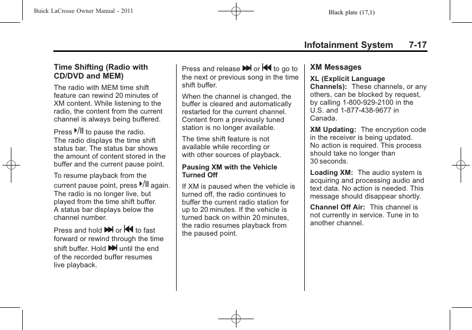 Buick 2011 Lacrosse User Manual | Page 197 / 462