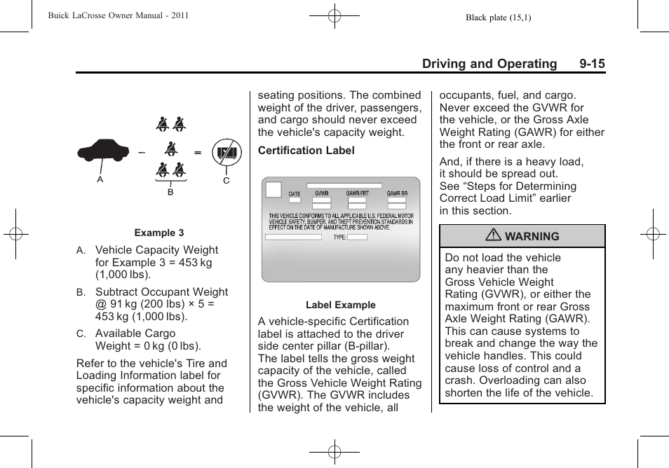 Buick 2011 Lacrosse User Manual | Page 265 / 462