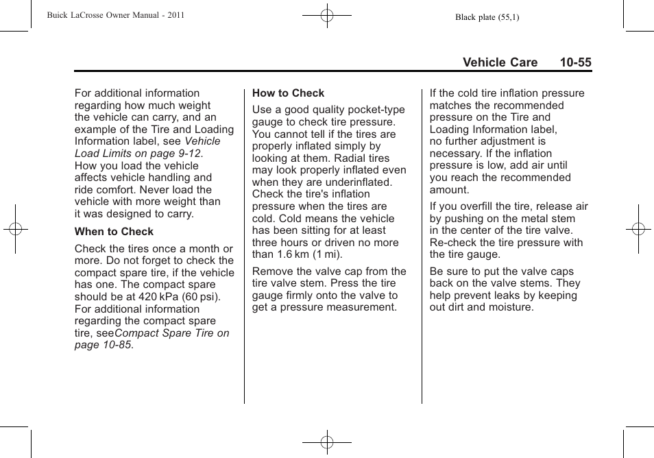 Buick 2011 Lacrosse User Manual | Page 367 / 462