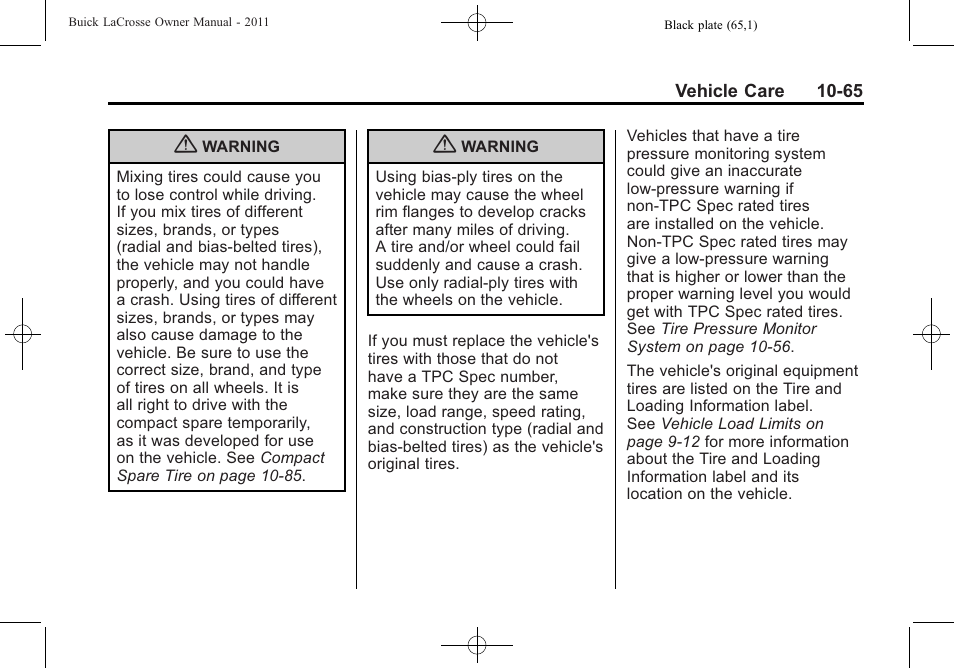 Buick 2011 Lacrosse User Manual | Page 377 / 462