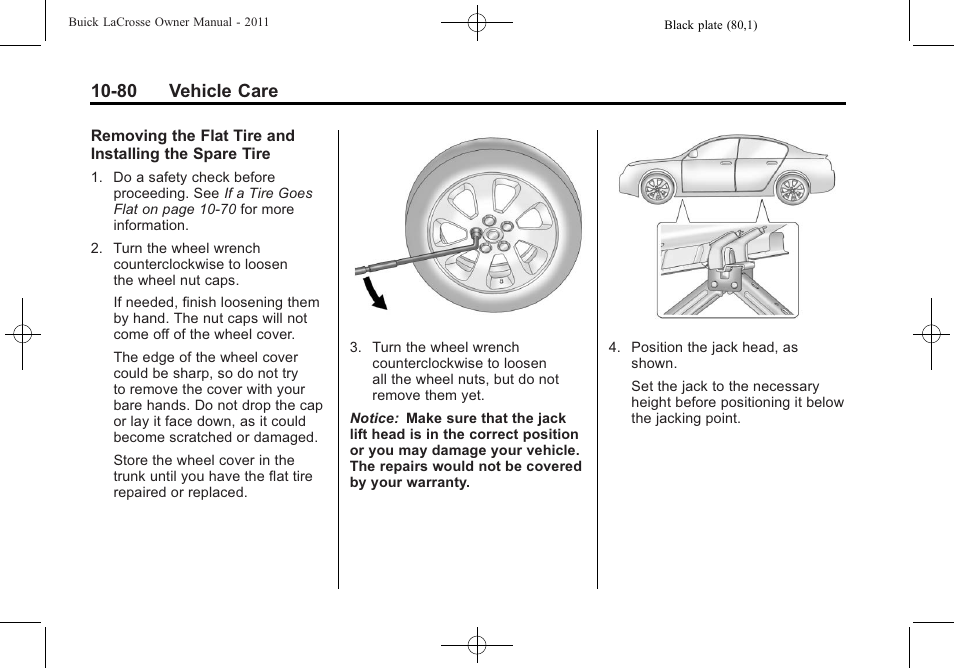 80 vehicle care | Buick 2011 Lacrosse User Manual | Page 392 / 462