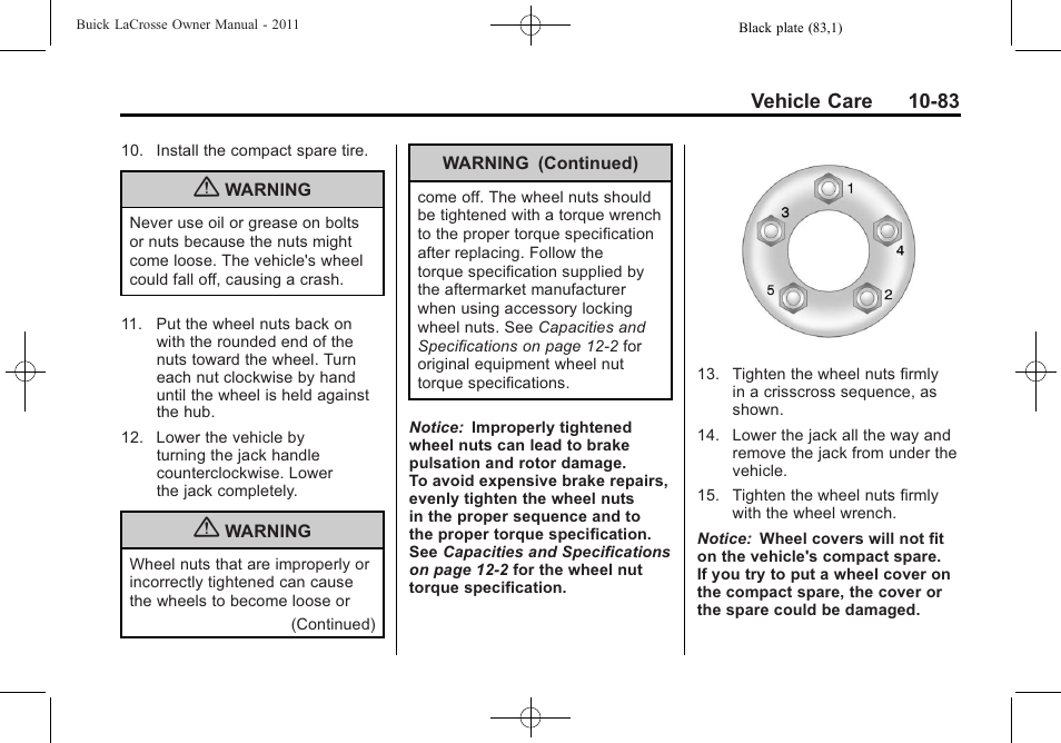 Buick 2011 Lacrosse User Manual | Page 395 / 462