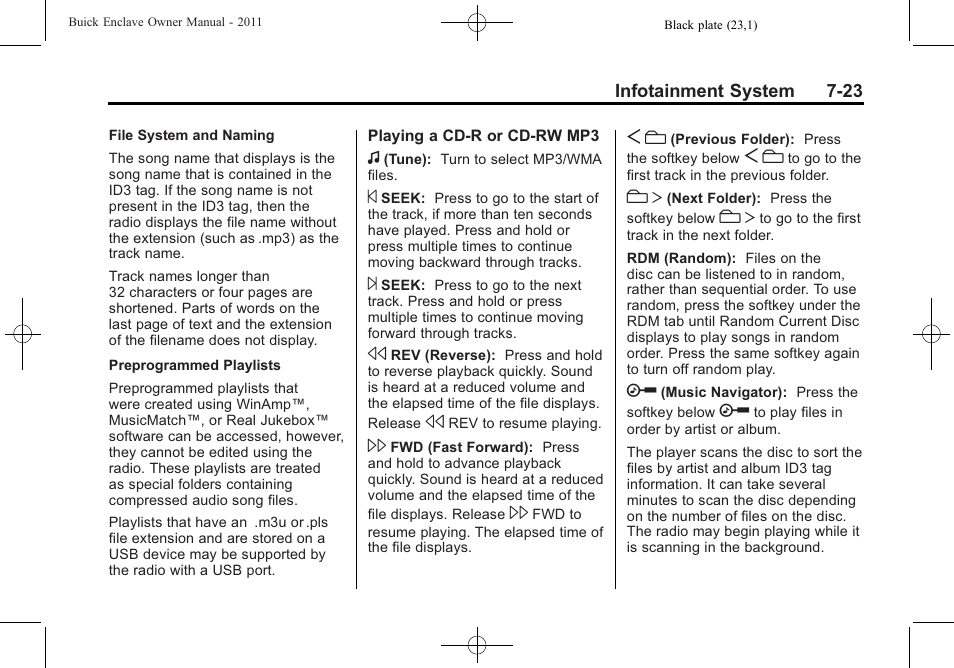 Buick 2011 Enclave User Manual | Page 199 / 434