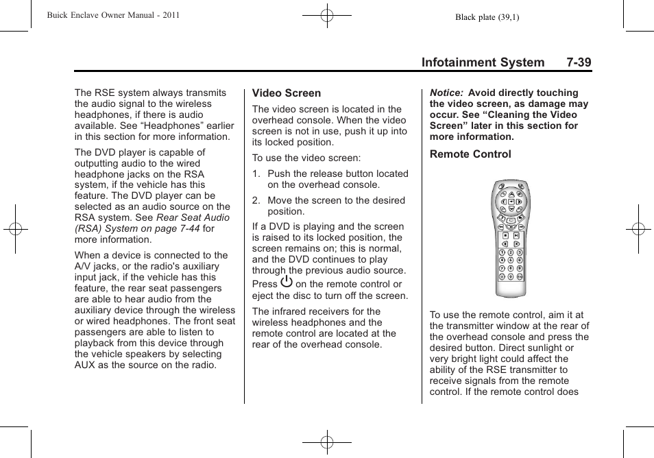 Infotainment system 7-39 | Buick 2011 Enclave User Manual | Page 215 / 434