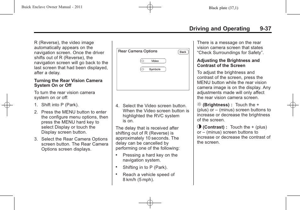 Driving and operating 9-37 | Buick 2011 Enclave User Manual | Page 275 / 434