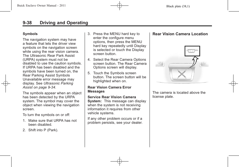 38 driving and operating | Buick 2011 Enclave User Manual | Page 276 / 434