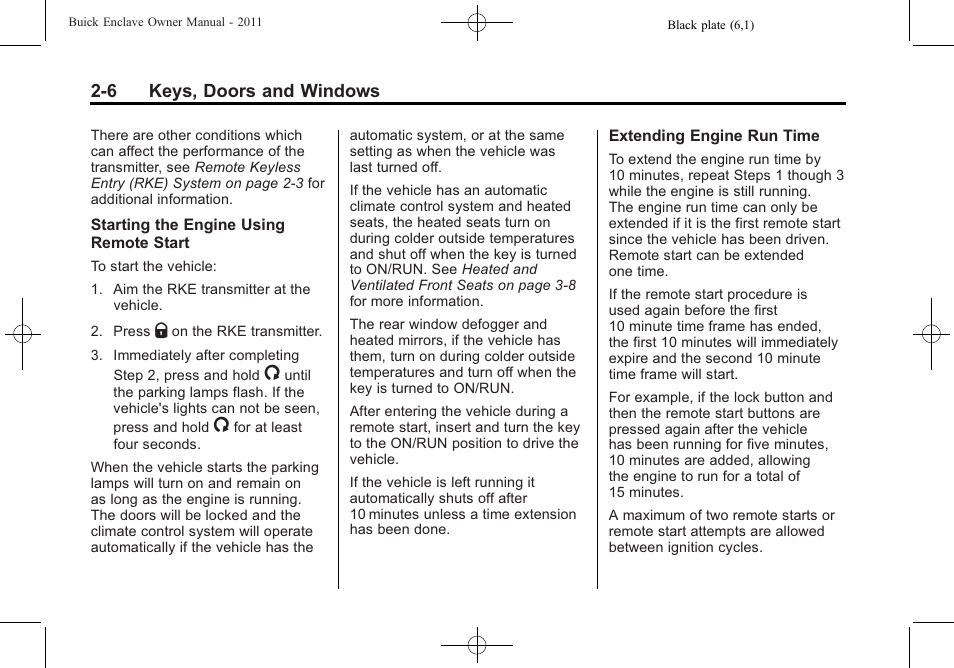 Buick 2011 Enclave User Manual | Page 34 / 434
