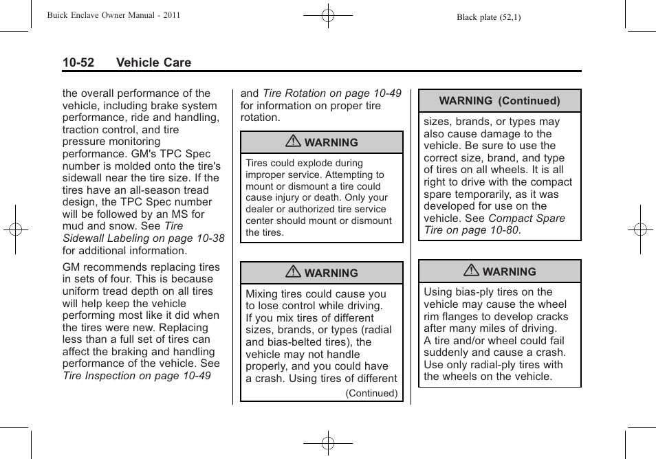 Buick 2011 Enclave User Manual | Page 344 / 434