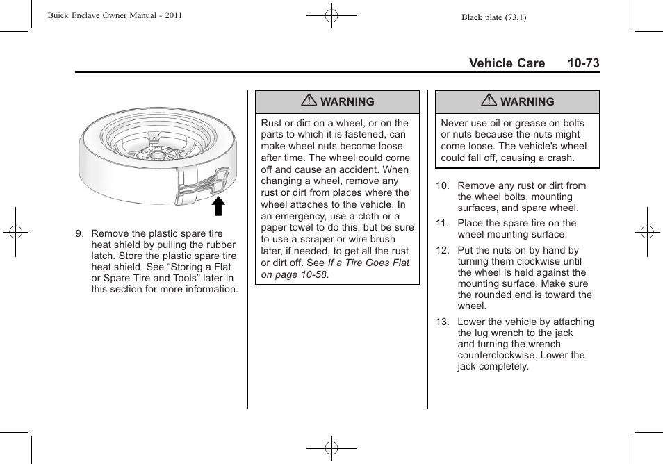 Buick 2011 Enclave User Manual | Page 365 / 434