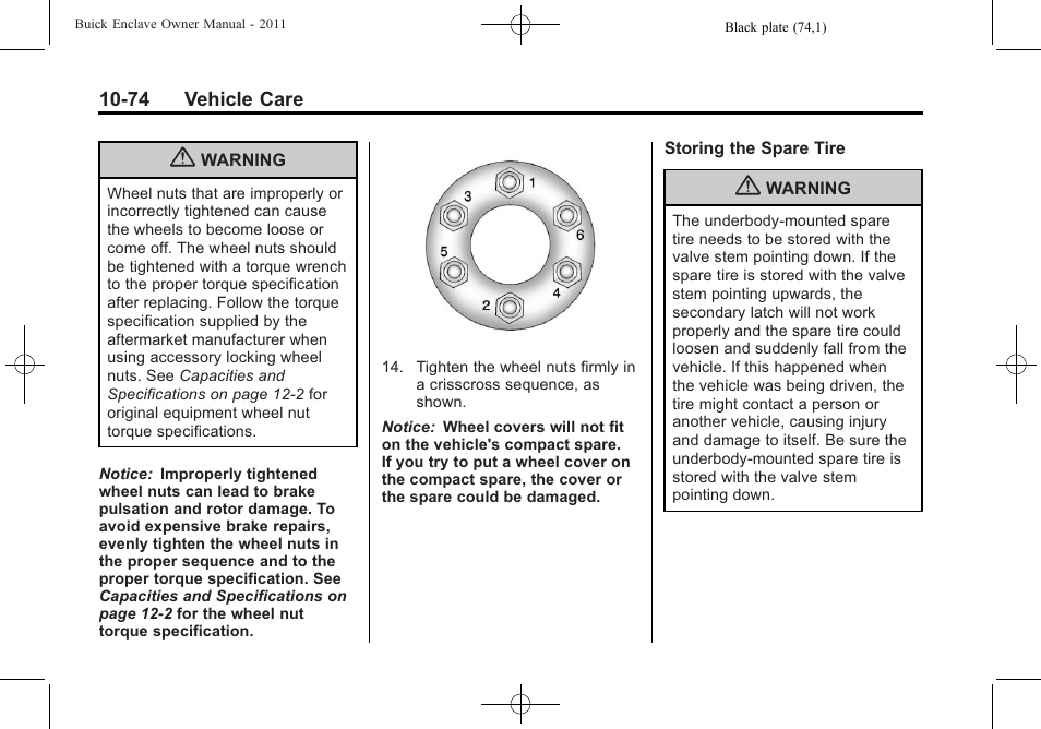 Buick 2011 Enclave User Manual | Page 366 / 434