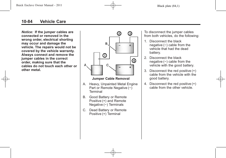 84 vehicle care | Buick 2011 Enclave User Manual | Page 376 / 434
