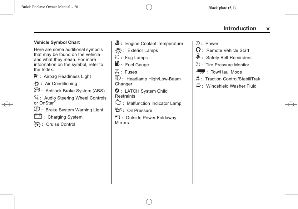 Buick 2011 Enclave User Manual | Page 5 / 434