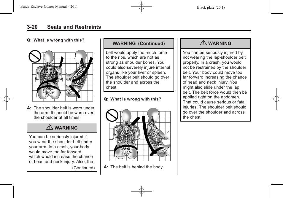 Buick 2011 Enclave User Manual | Page 70 / 434