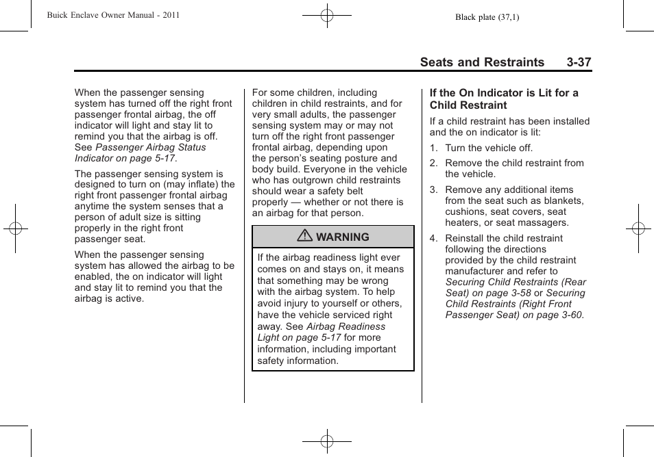 Buick 2011 Enclave User Manual | Page 87 / 434