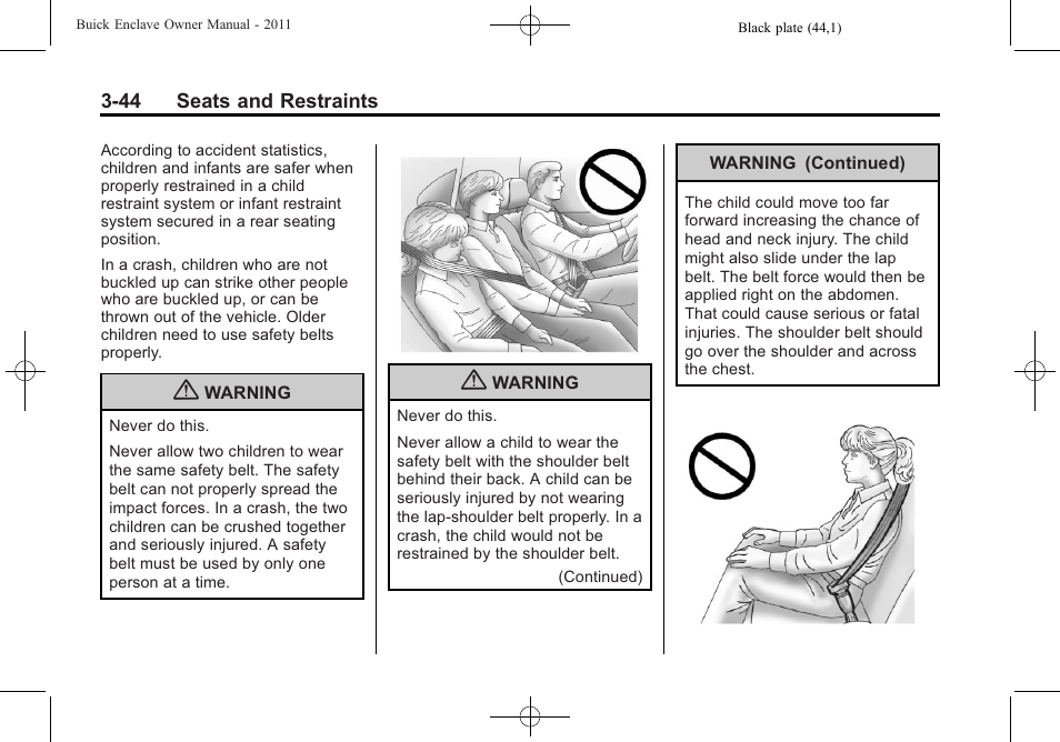 Buick 2011 Enclave User Manual | Page 94 / 434