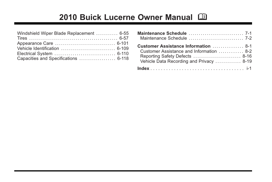 2010 buick lucerne owner manual m | Buick 2010 Lucerne User Manual | Page 2 / 474