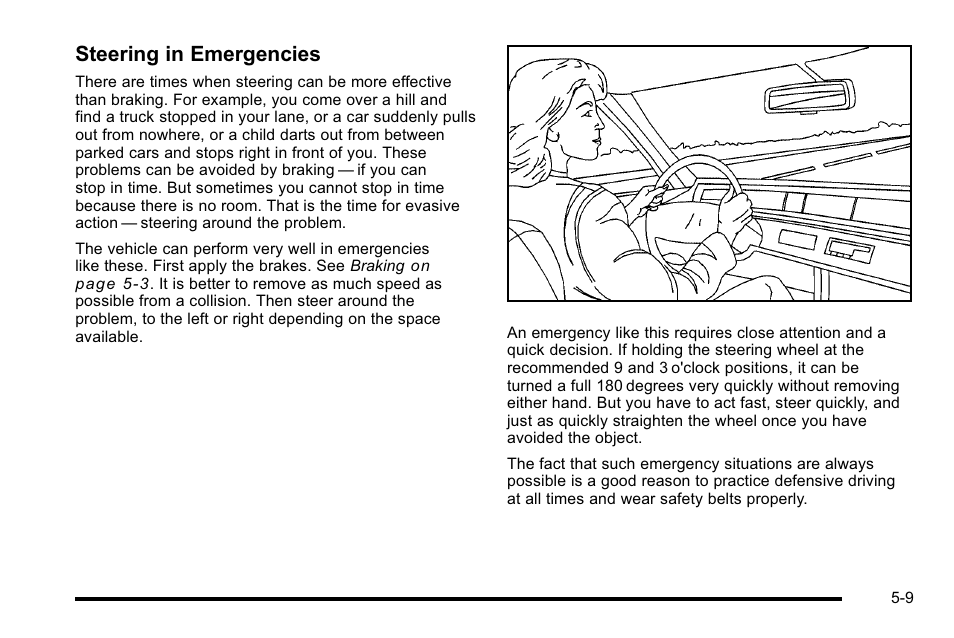 Steering in emergencies | Buick 2010 Lucerne User Manual | Page 277 / 474