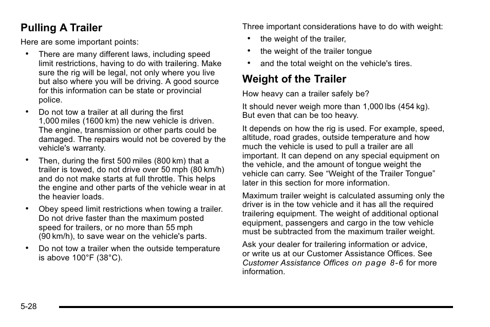 Pulling a trailer, Weight of the trailer | Buick 2010 Lucerne User Manual | Page 296 / 474