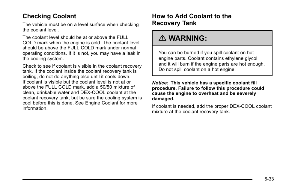 Warning | Buick 2010 Lucerne User Manual | Page 335 / 474