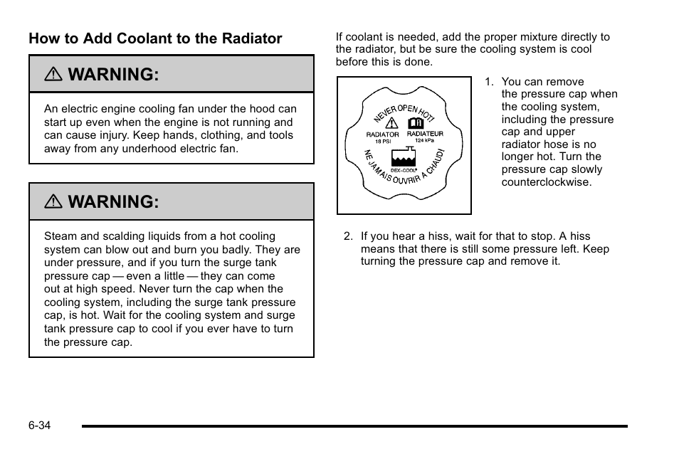 Warning | Buick 2010 Lucerne User Manual | Page 336 / 474