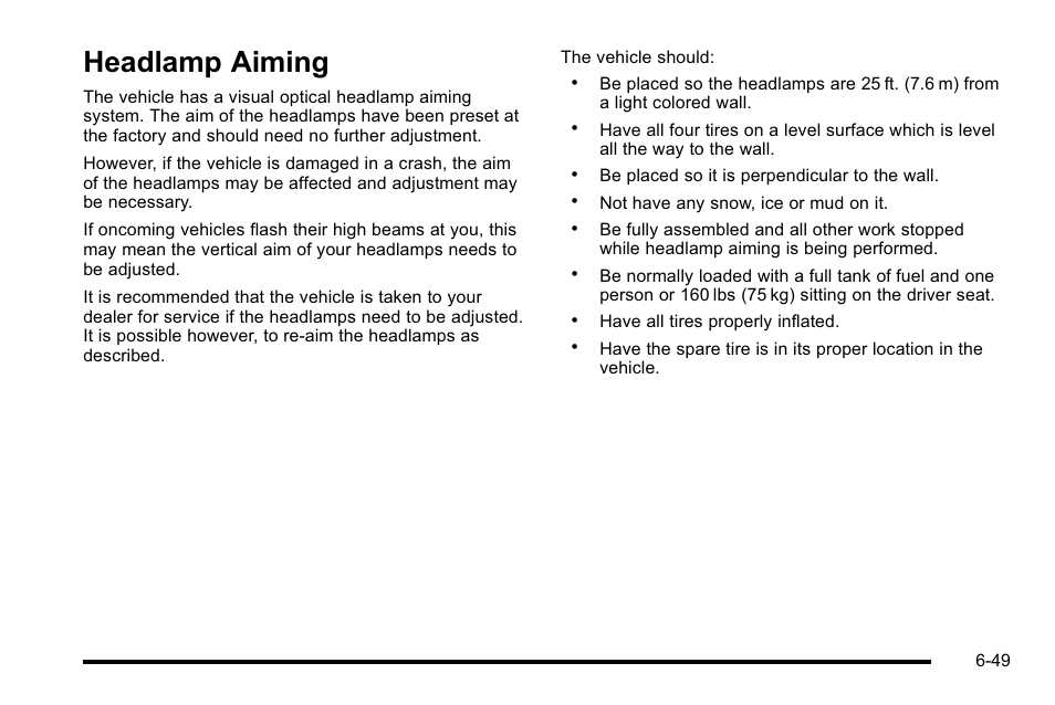 Headlamp aiming, Headlamp aiming -49 | Buick 2010 Lucerne User Manual | Page 351 / 474