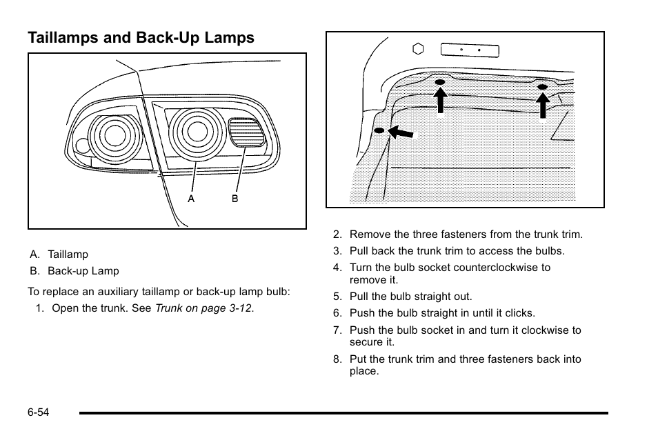 Taillamps and back-up lamps, Taillamps and back-up lamps -54 | Buick 2010 Lucerne User Manual | Page 356 / 474