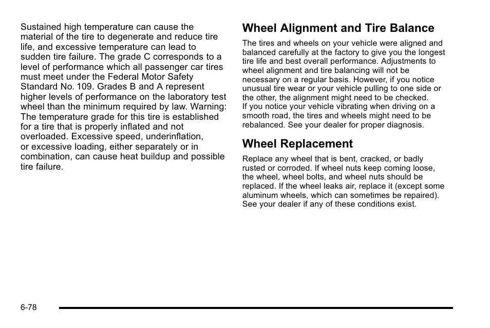 Wheel alignment and tire balance, Wheel replacement | Buick 2010 Lucerne User Manual | Page 380 / 474