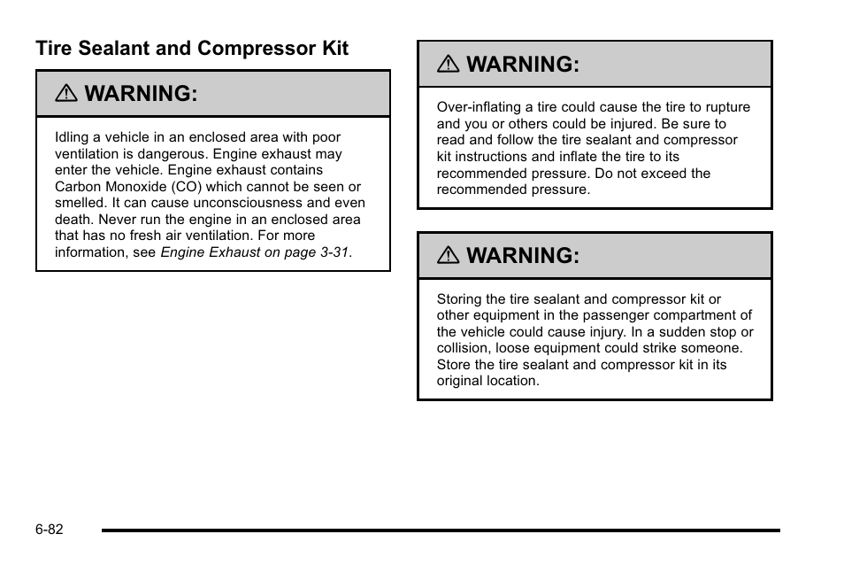 Tire sealant and compressor kit, Tire sealant and compressor kit -82, Sheet | Buick 2010 Lucerne User Manual | Page 384 / 474