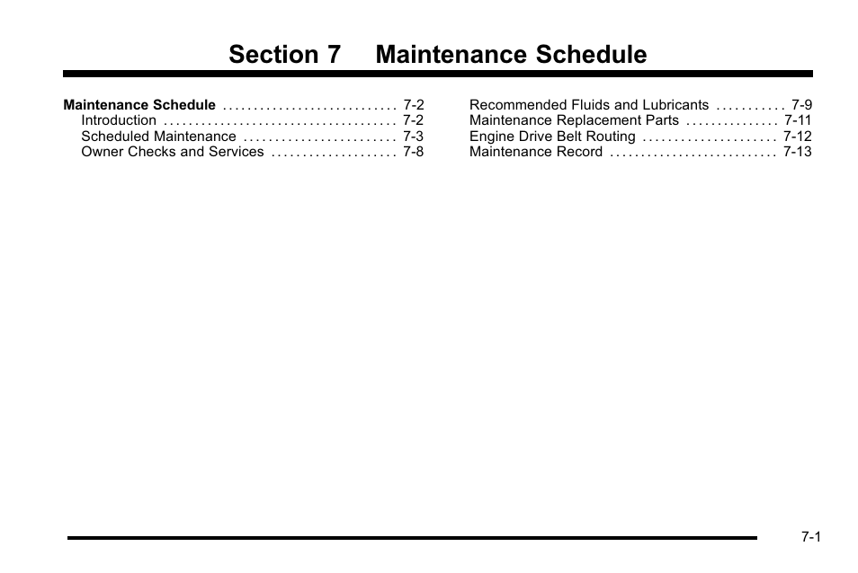 Maintenance schedule, Maintenance schedule -1 | Buick 2010 Lucerne User Manual | Page 423 / 474