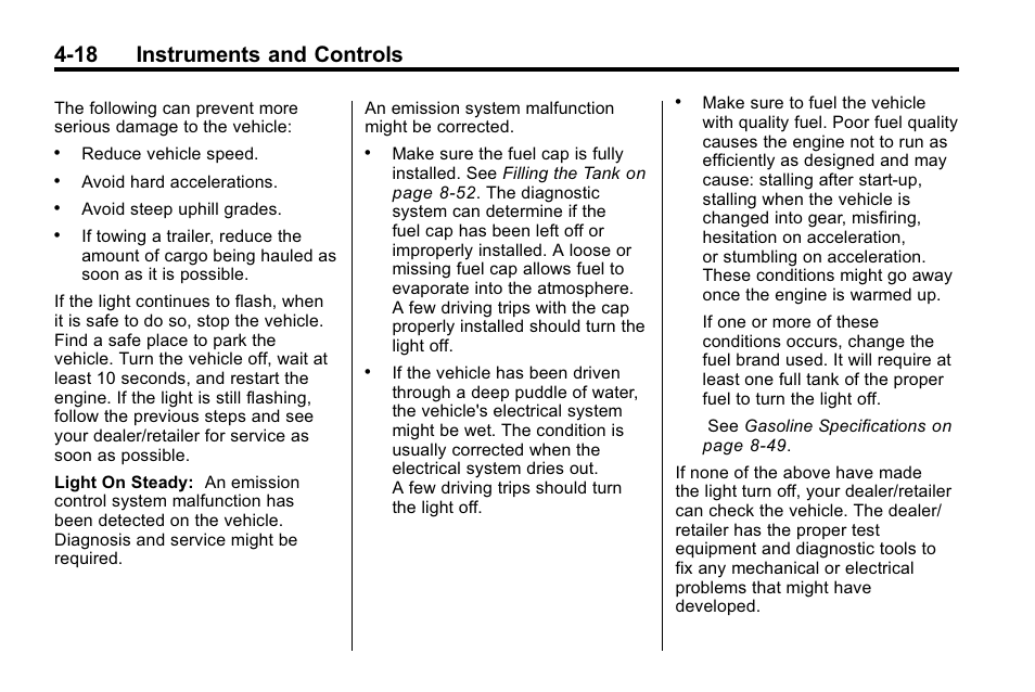 18 instruments and controls | Buick 2010 Lacrosse User Manual | Page 104 / 418