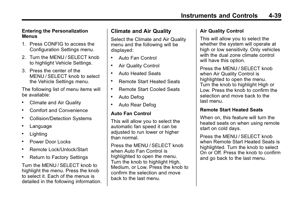 Instruments and controls 4-39 | Buick 2010 Lacrosse User Manual | Page 125 / 418