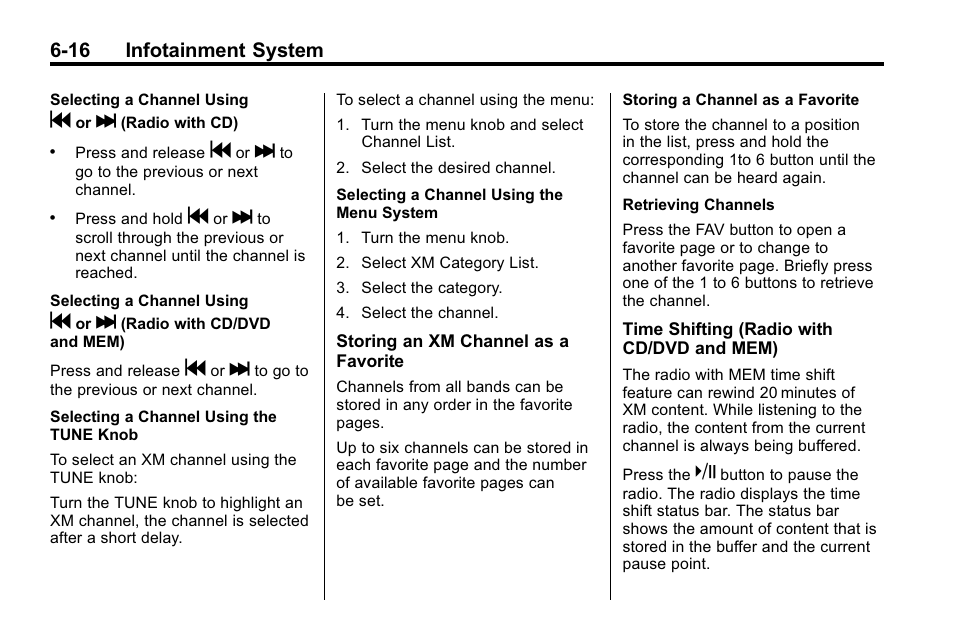 16 infotainment system | Buick 2010 Lacrosse User Manual | Page 160 / 418