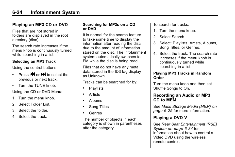 24 infotainment system | Buick 2010 Lacrosse User Manual | Page 168 / 418