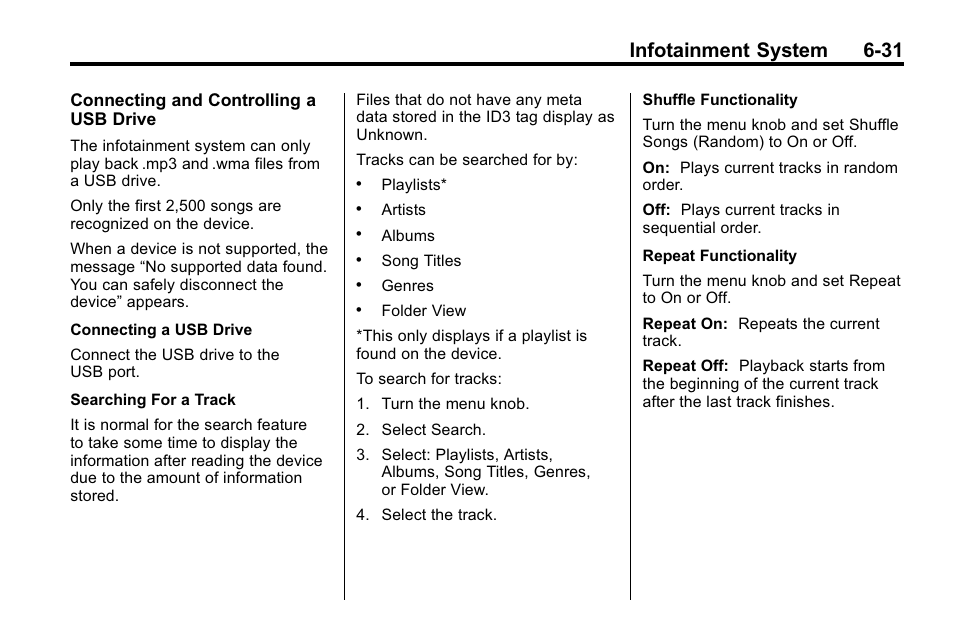 Infotainment system 6-31 | Buick 2010 Lacrosse User Manual | Page 175 / 418