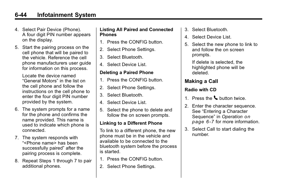 44 infotainment system | Buick 2010 Lacrosse User Manual | Page 188 / 418