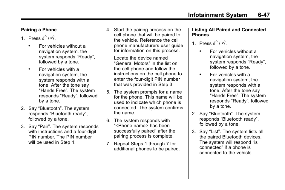 Infotainment system 6-47 | Buick 2010 Lacrosse User Manual | Page 191 / 418