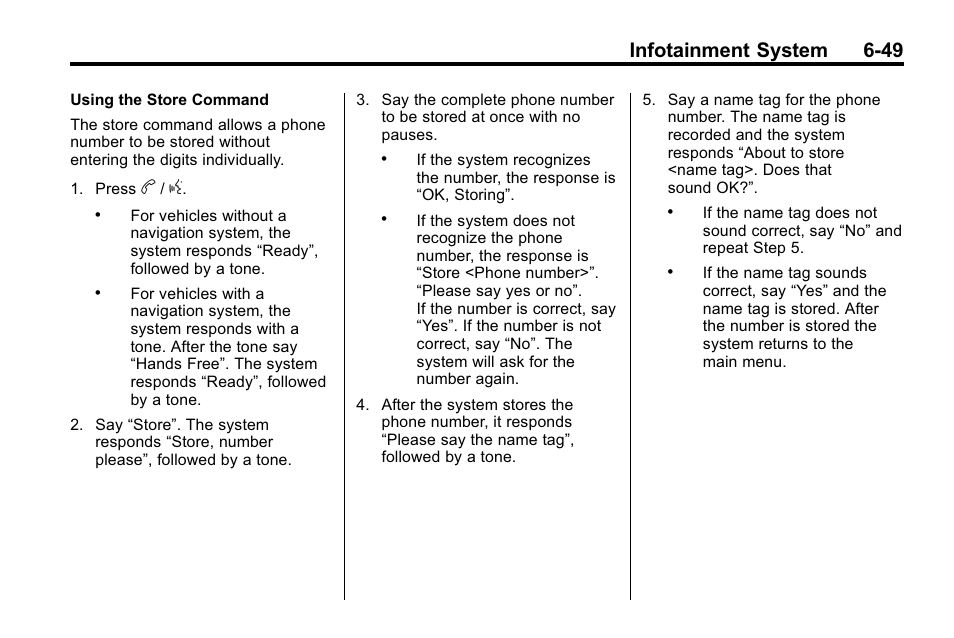 Infotainment system 6-49 | Buick 2010 Lacrosse User Manual | Page 193 / 418