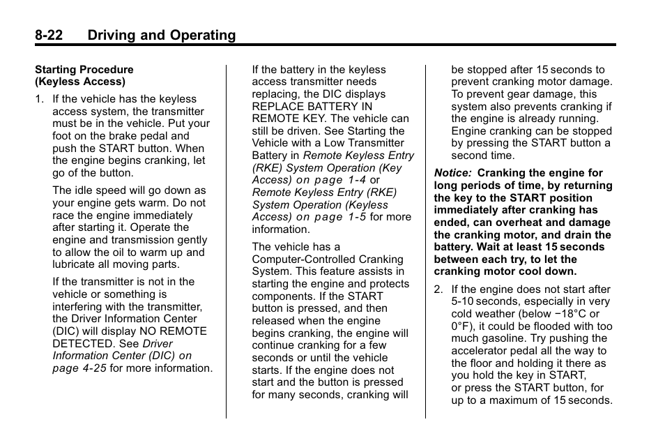 22 driving and operating | Buick 2010 Lacrosse User Manual | Page 242 / 418