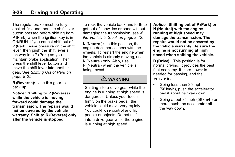 28 driving and operating | Buick 2010 Lacrosse User Manual | Page 248 / 418