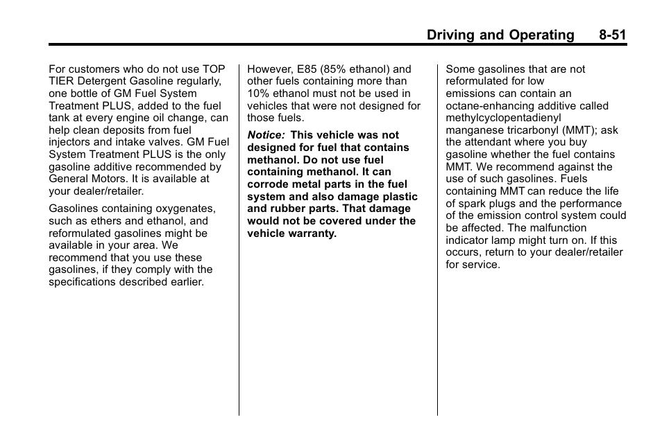 Driving and operating 8-51 | Buick 2010 Lacrosse User Manual | Page 271 / 418