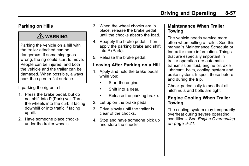 Driving and operating 8-57 | Buick 2010 Lacrosse User Manual | Page 277 / 418