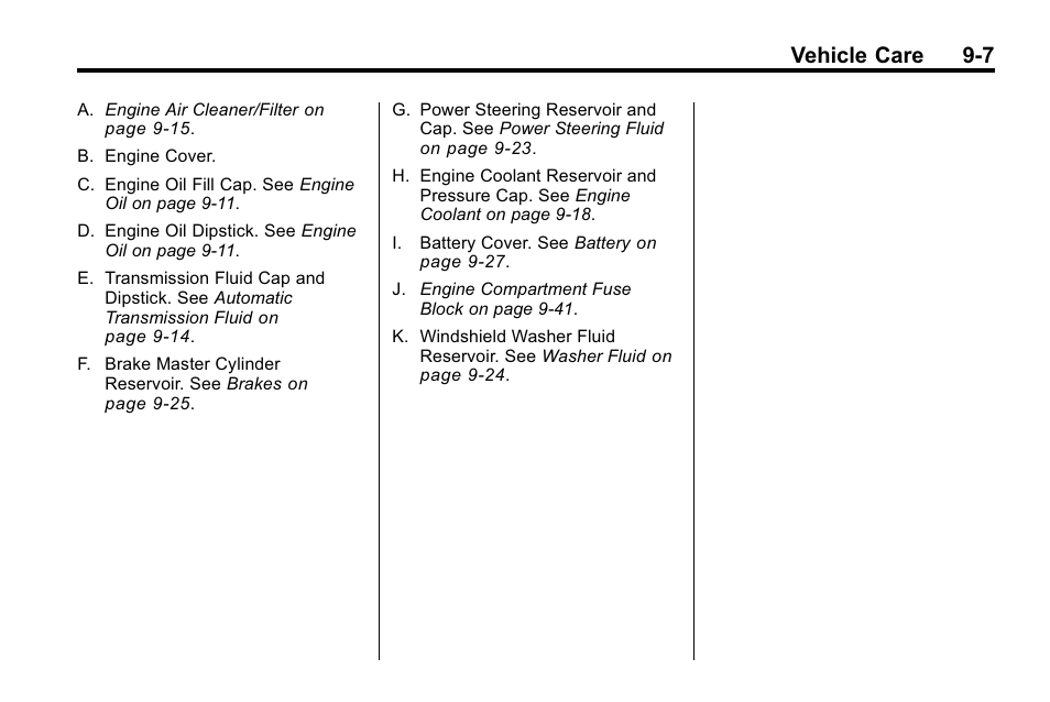 Vehicle care 9-7 | Buick 2010 Lacrosse User Manual | Page 287 / 418