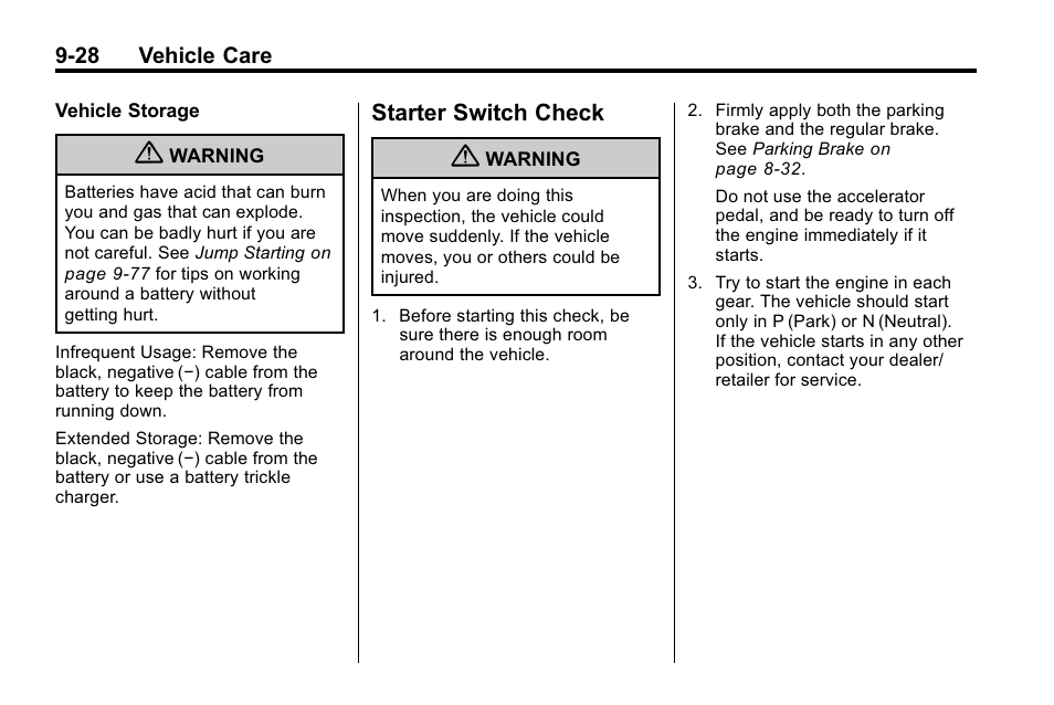 Starter switch check, Starter switch check -28 | Buick 2010 Lacrosse User Manual | Page 308 / 418