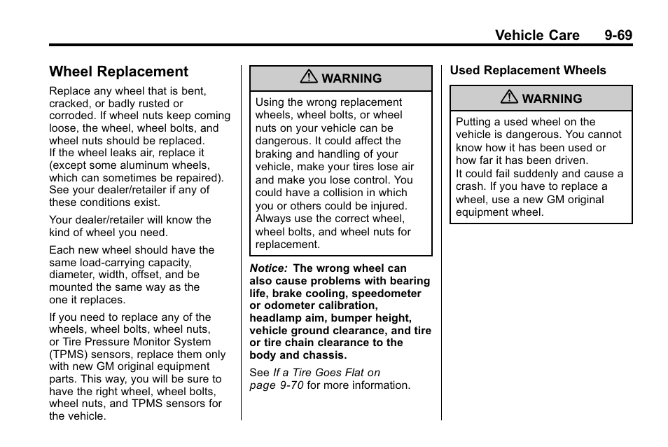 Wheel replacement, Wheel replacement -69 | Buick 2010 Lacrosse User Manual | Page 349 / 418