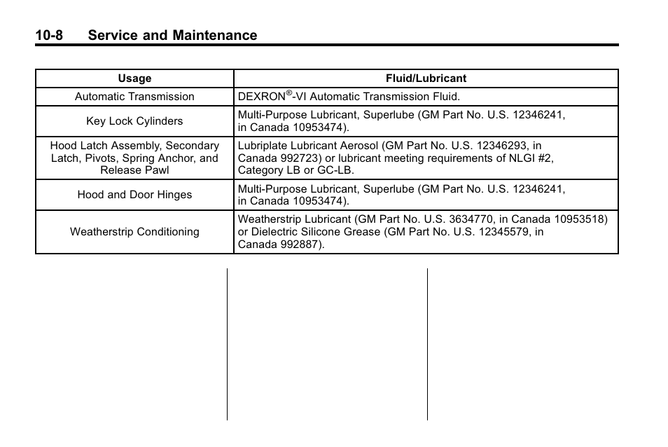 8 service and maintenance | Buick 2010 Lacrosse User Manual | Page 380 / 418