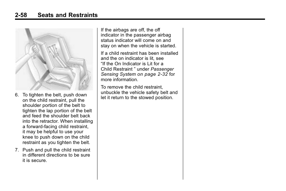 58 seats and restraints | Buick 2010 Lacrosse User Manual | Page 84 / 418