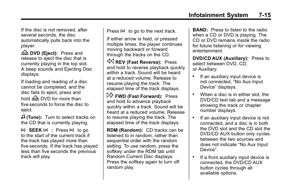 Infotainment system 7-15 | Buick 2010 Enclave User Manual | Page 193 / 440