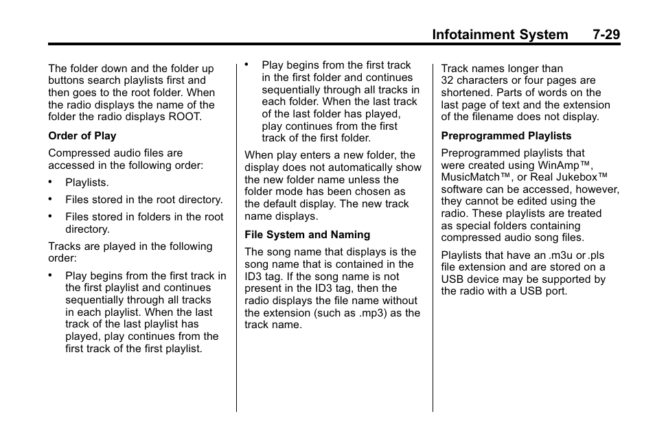 Infotainment system 7-29 | Buick 2010 Enclave User Manual | Page 207 / 440