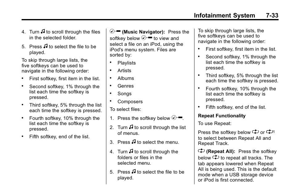 Infotainment system 7-33 | Buick 2010 Enclave User Manual | Page 211 / 440